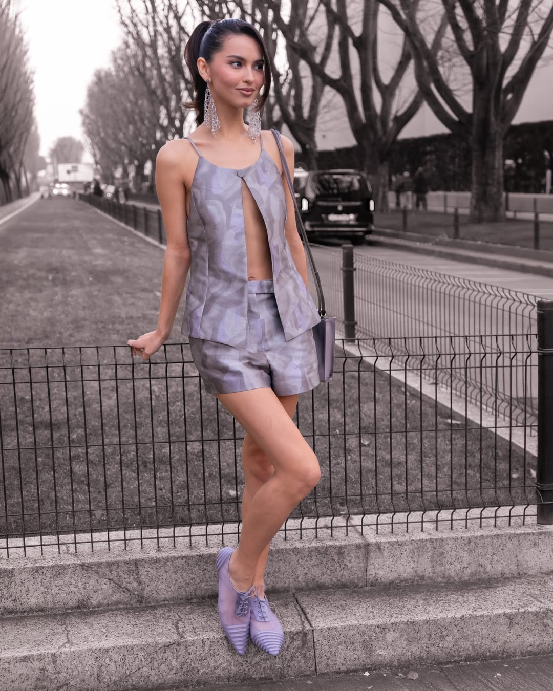 Purple Printed Set