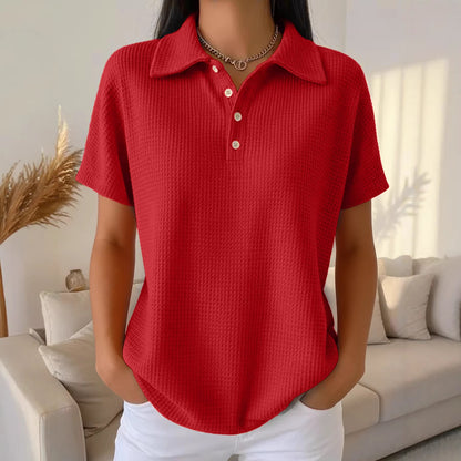 SpringSummer New Solid Color Loose Short-Sleeve Top