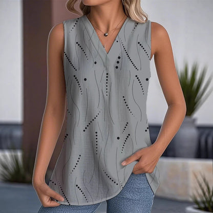 Casual Versatile Breathable Lightweight Sleeveless V Neck Top