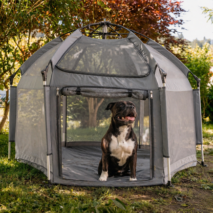 Pop-Up Portable Dog Play Tent | Soft Indoor Outdoor Folding Pet House for Dogs