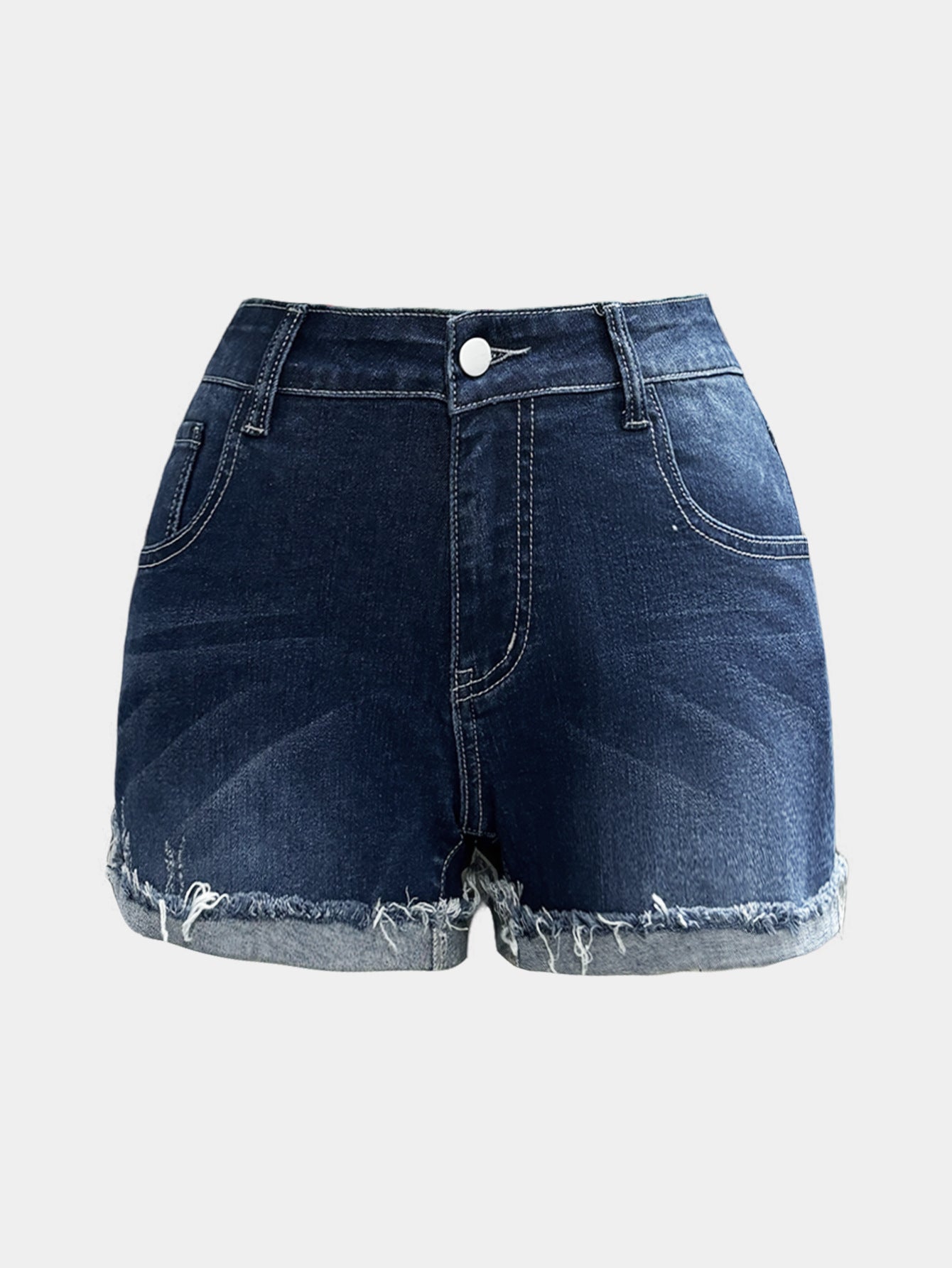 New Low-rise, Rolled-edge Denim Shorts For Women