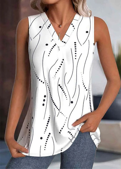 Casual Versatile Breathable Lightweight Sleeveless V Neck Top