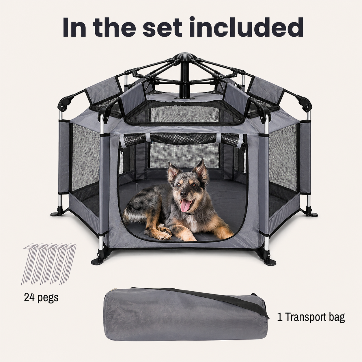 Pop-Up Portable Dog Play Tent | Soft Indoor Outdoor Folding Pet House for Dogs
