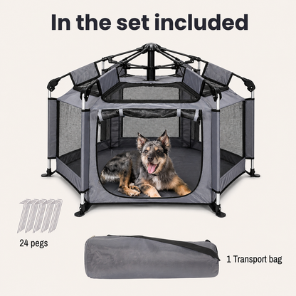 Pop-Up Portable Dog Play Tent | Soft Indoor Outdoor Folding Pet House for Dogs