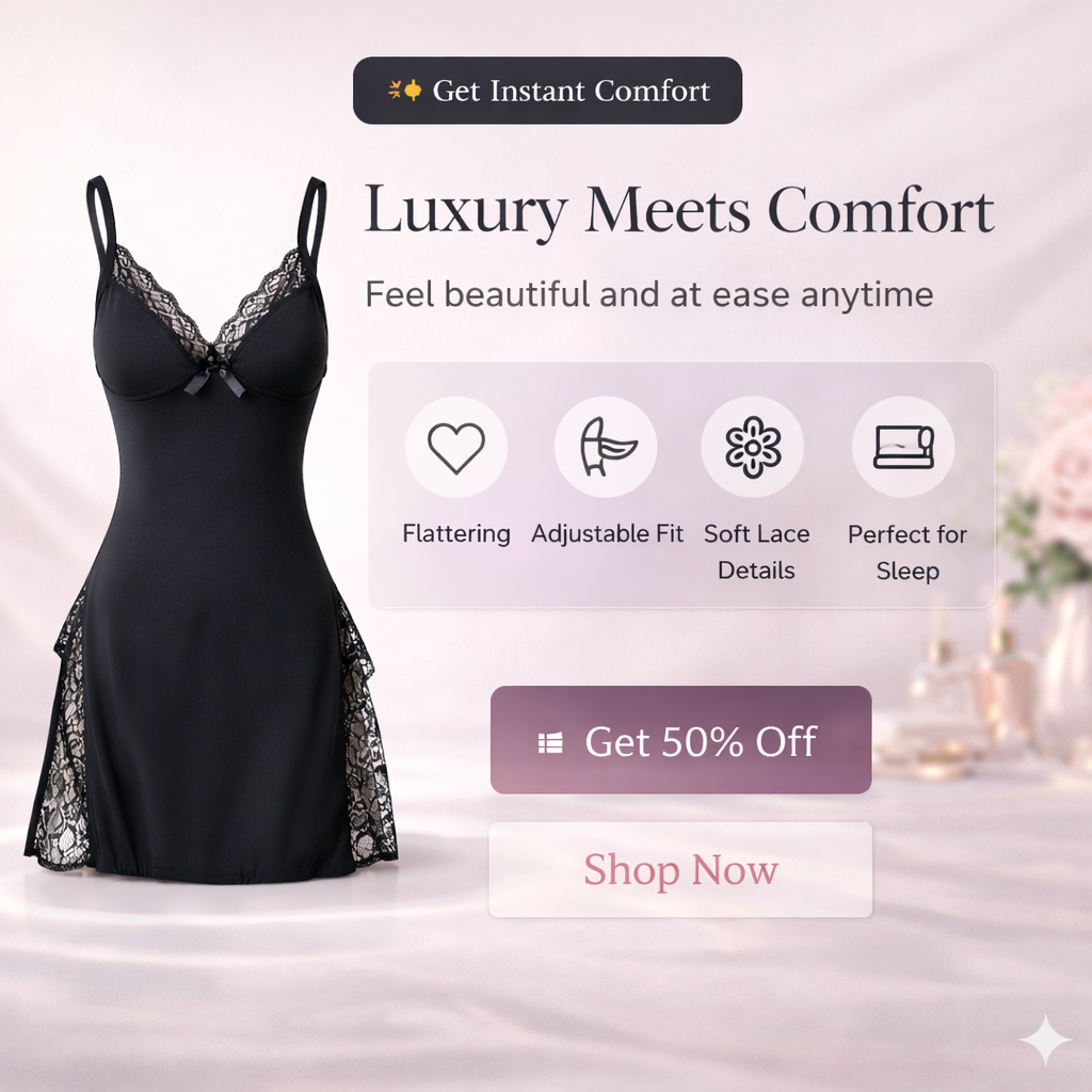 NightMuse Lace V-Neck Nightgown