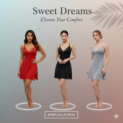 NightMuse Lace V-Neck Nightgown