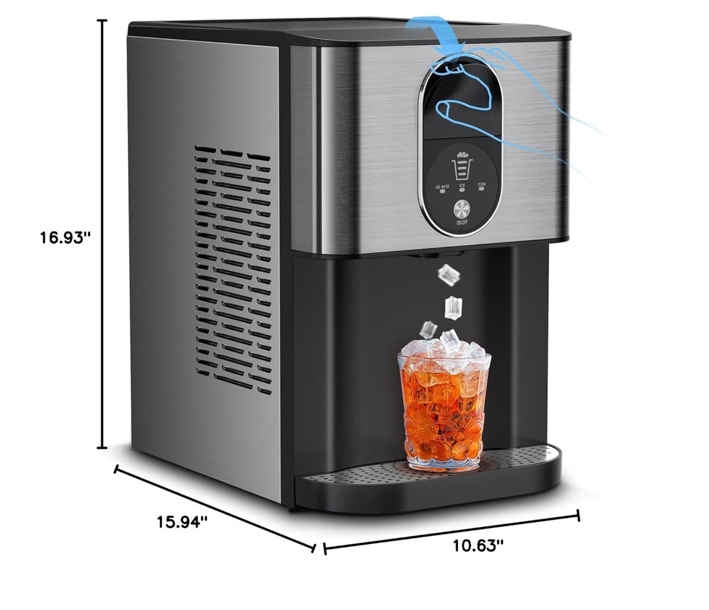 44-lb Ice Per day Nugget Ice Maker Dispenser