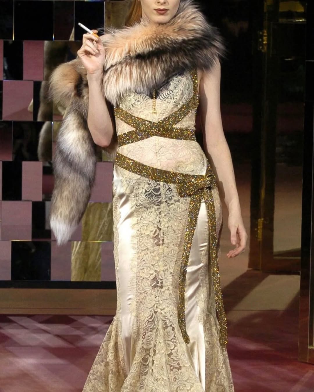 Crystal & Lace Gown
