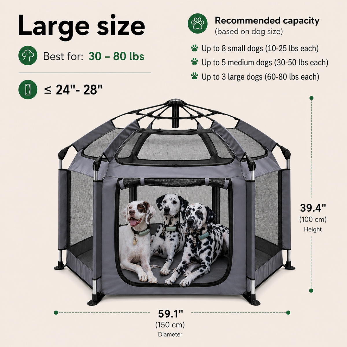 Pop-Up Portable Dog Play Tent | Soft Indoor Outdoor Folding Pet House for Dogs