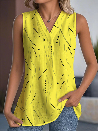 Casual Versatile Breathable Lightweight Sleeveless V Neck Top