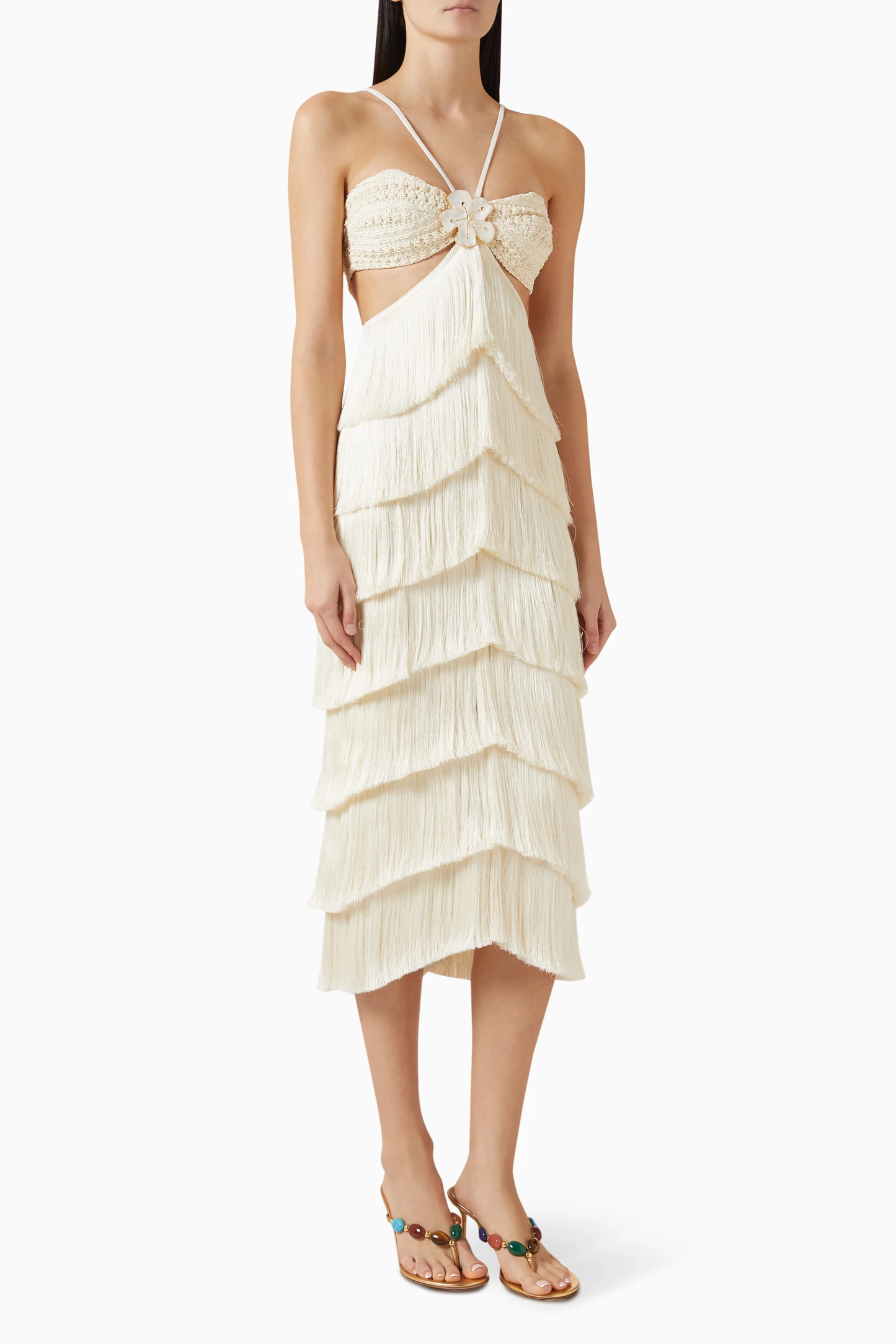 Lya Fringe Midi Dress
