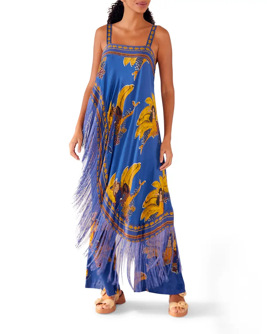 Mermaid Bananas Fringed Tunic Top