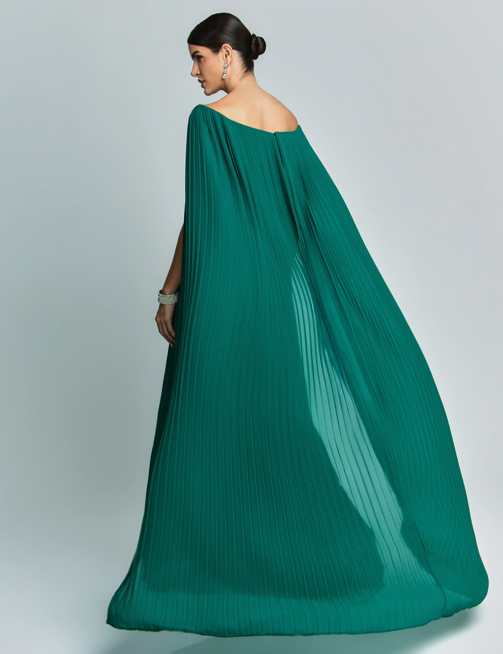 Pleated Long Party Dress