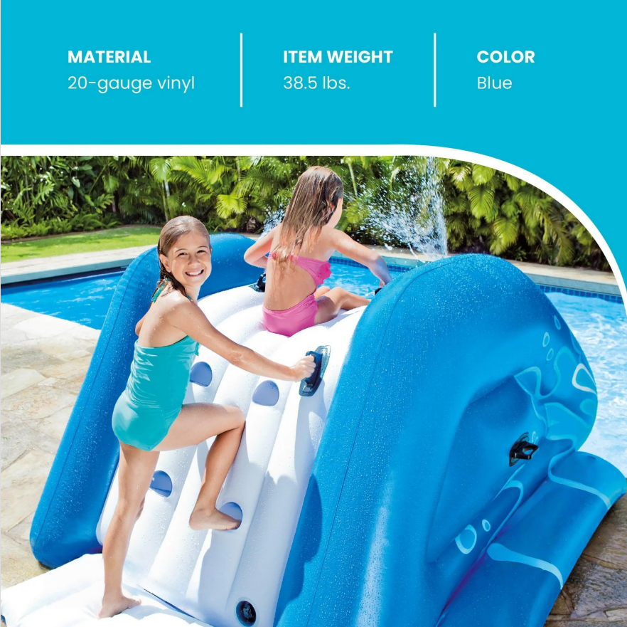 Inflatable Play Center Swimming Pool Water Slide, (Blue | Red Color Options)