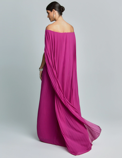 Pleated Long Party Dress
