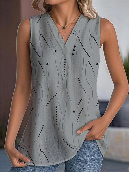 Casual Versatile Breathable Lightweight Sleeveless V Neck Top