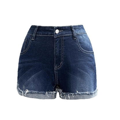New Low-rise, Rolled-edge Denim Shorts For Women