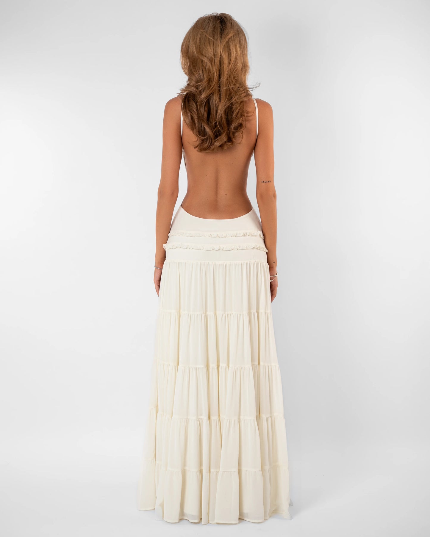 Smocked Drop Waist Maxi Dress