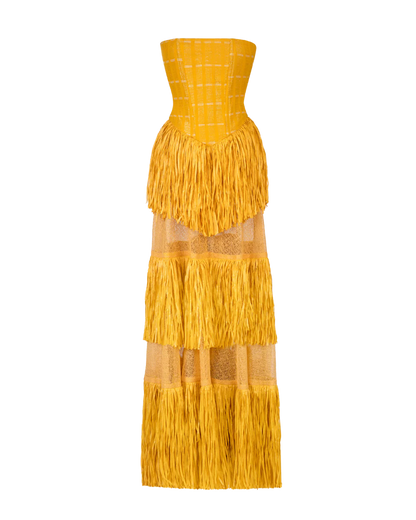 Ano Layered Raffia Dress