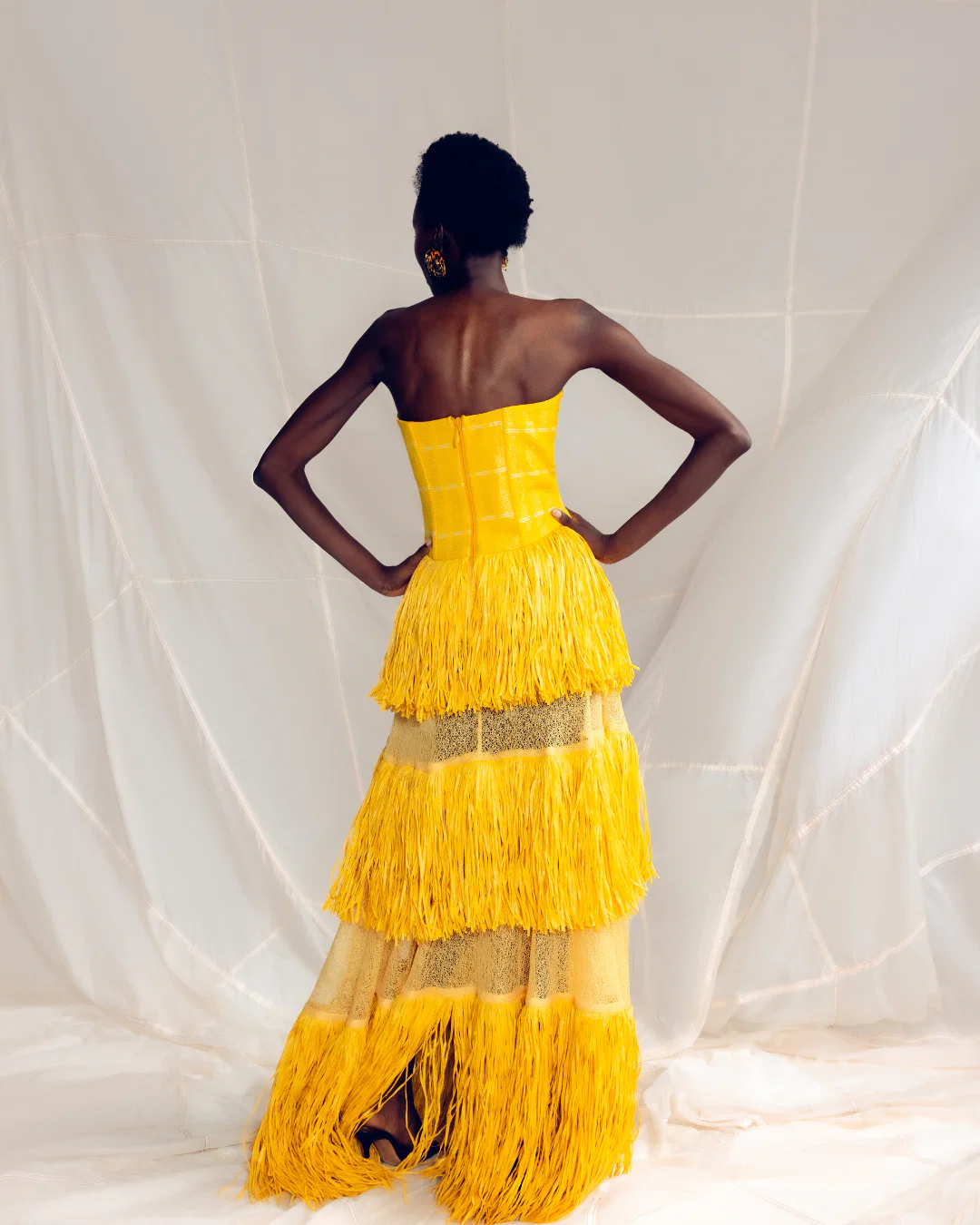 Ano Layered Raffia Dress