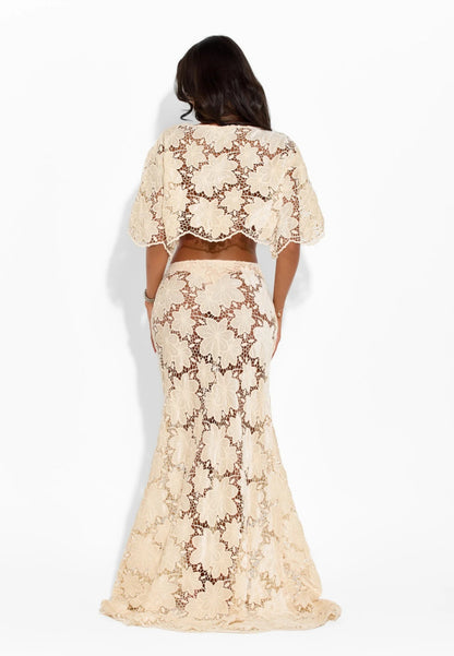 Floral Lace Maxi Skirt
