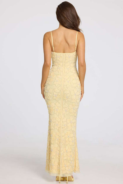 Embellished Square-Neck Maxi Dress
