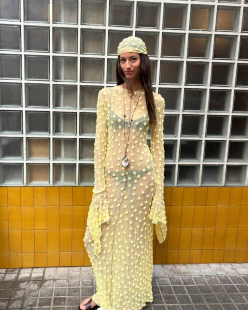 Yellow Debbie Lace Dress