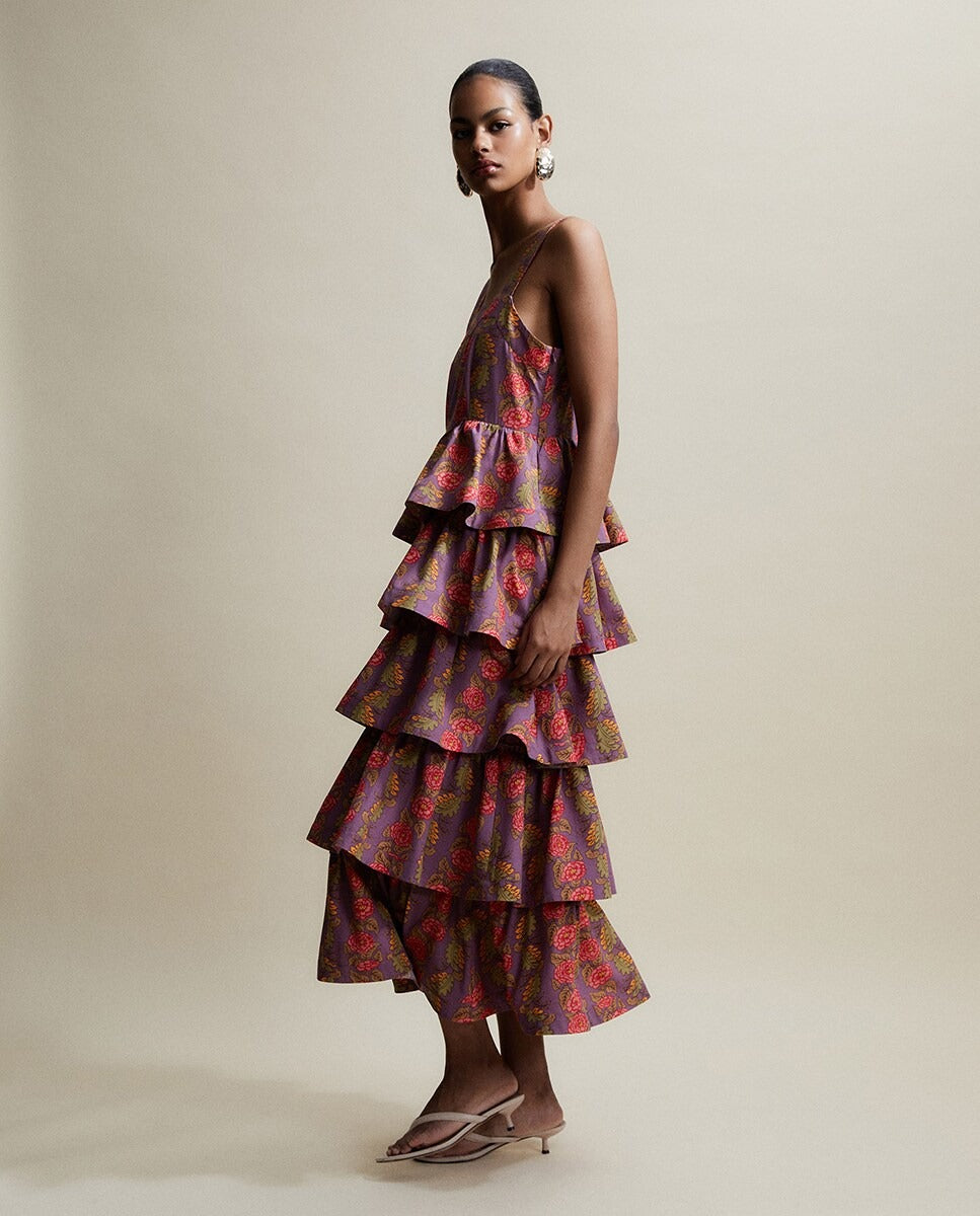 Ruffled Cotton Dress