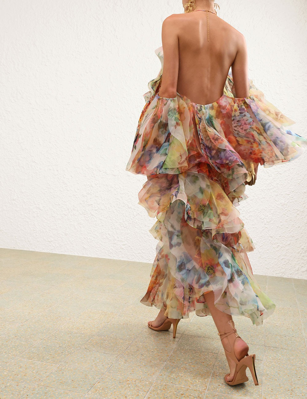 Luna Fanned Maxi Skirt