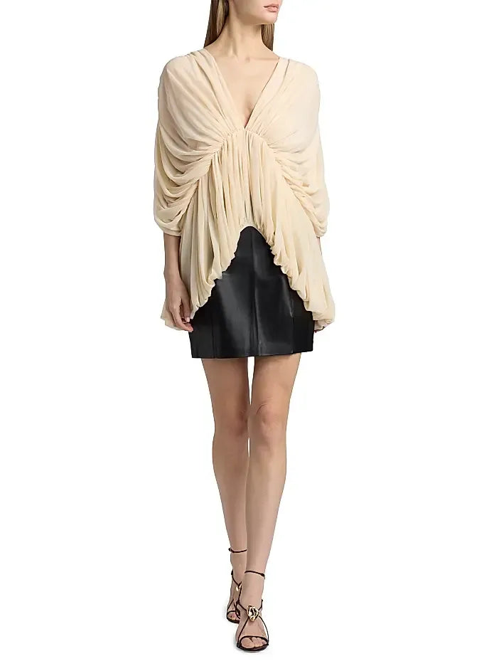 Lenore Ruched Dolman Sleeve Top