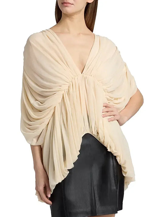 Lenore Ruched Dolman Sleeve Top