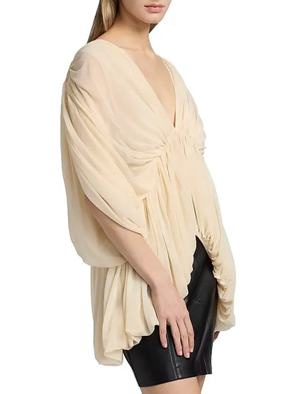 Lenore Ruched Dolman Sleeve Top