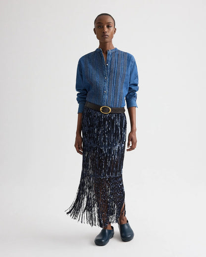 Trapped In A Tassel Sequined Mini Skirt