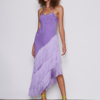 Cristina Purple Midi Dress