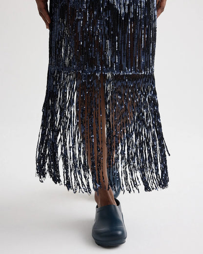 Trapped In A Tassel Sequined Mini Skirt