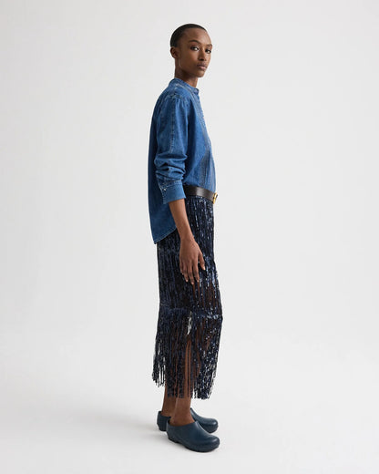 Trapped In A Tassel Sequined Mini Skirt