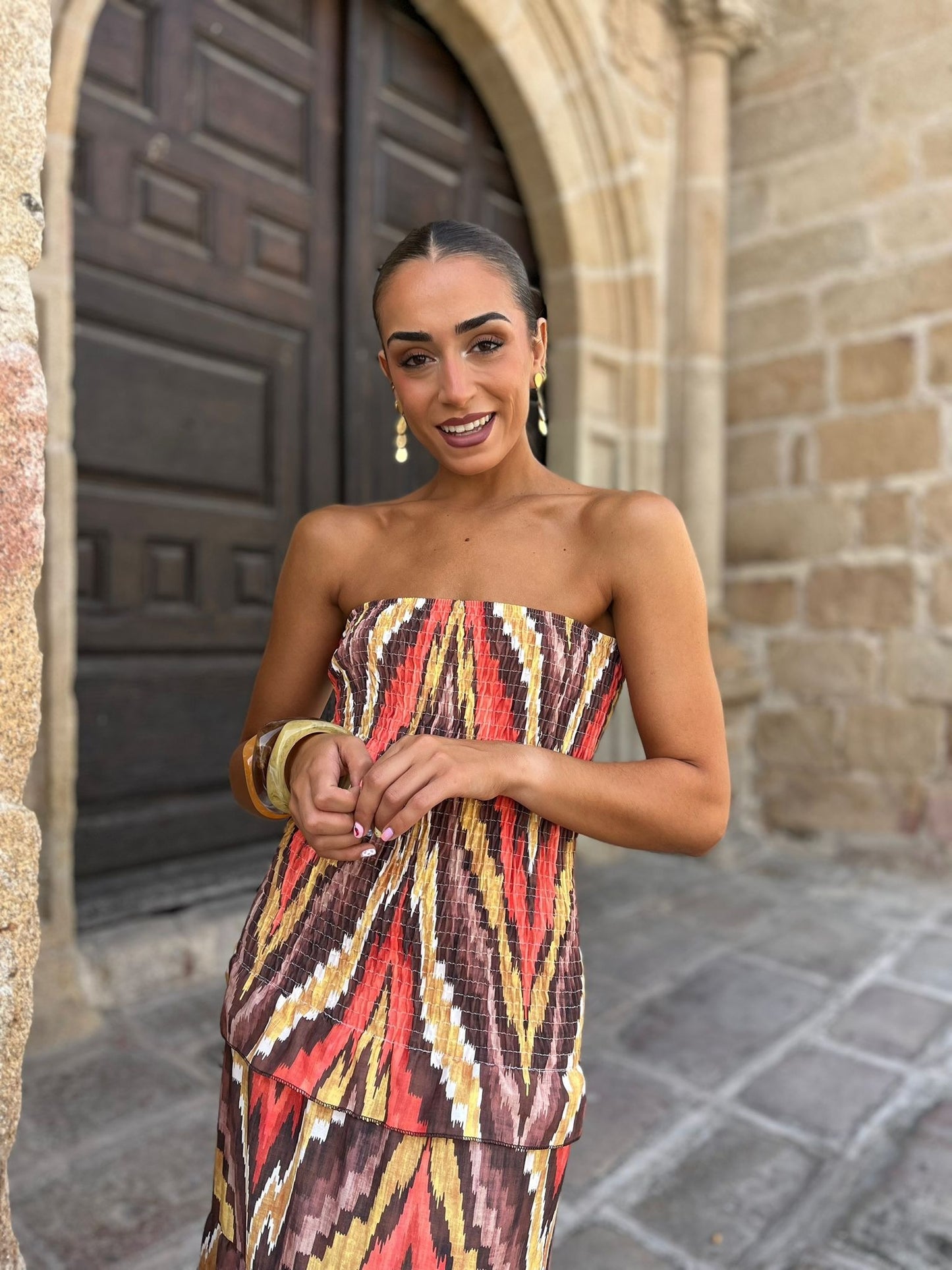 Zahara Coral Dress