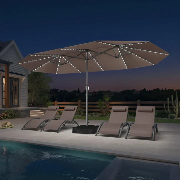LED Sky — All-Weather Solar Patio Umbrella