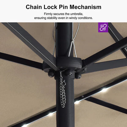 LED Sky — All-Weather Solar Patio Umbrella