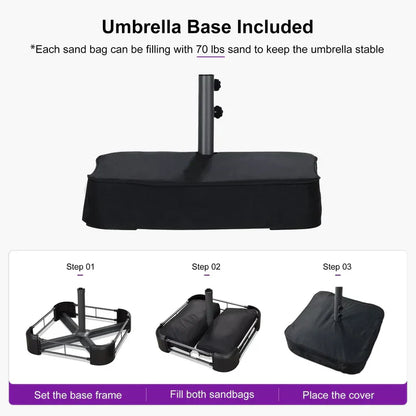 LED Sky — All-Weather Solar Patio Umbrella